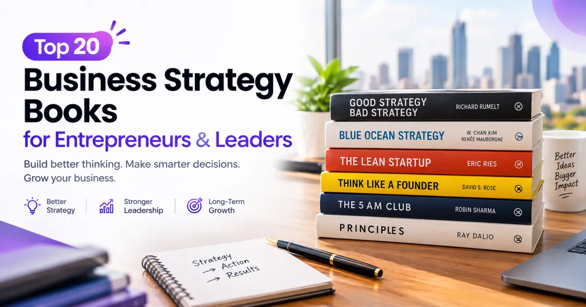 Top 20 Business Strategy Books for Entrepreneurs & Leaders