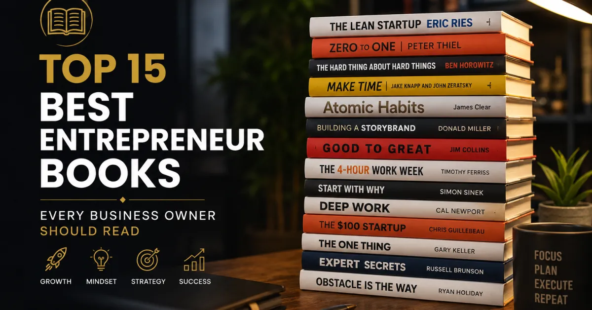 Top 15 Best Entrepreneur Books Every Business Owner Should Read